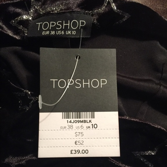 Topshop Foil Star Velvet One Shoulder Romper - Picture 6 of 6